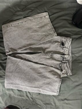 H&M wide leg high rise jeans